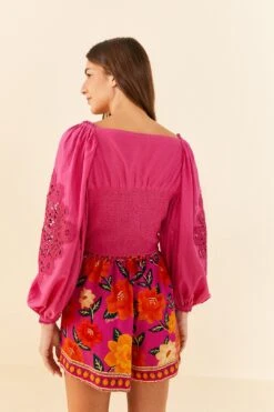 Farm Rio Pink Lace Blouse 10 Farm Rio Pink Lace Blouse -Modern Dress World 306900 04