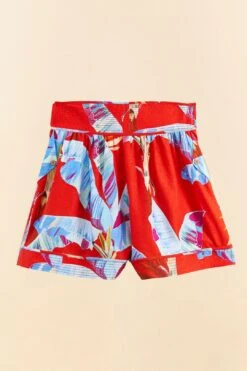 Farm Rio Red Sweet Jungle Organic Cotton Shorts -Modern Dress World 306991 07