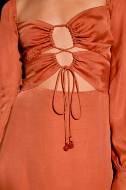 Farm Rio Caramel Cut Out Maxi Dress -Modern Dress World 308183 05