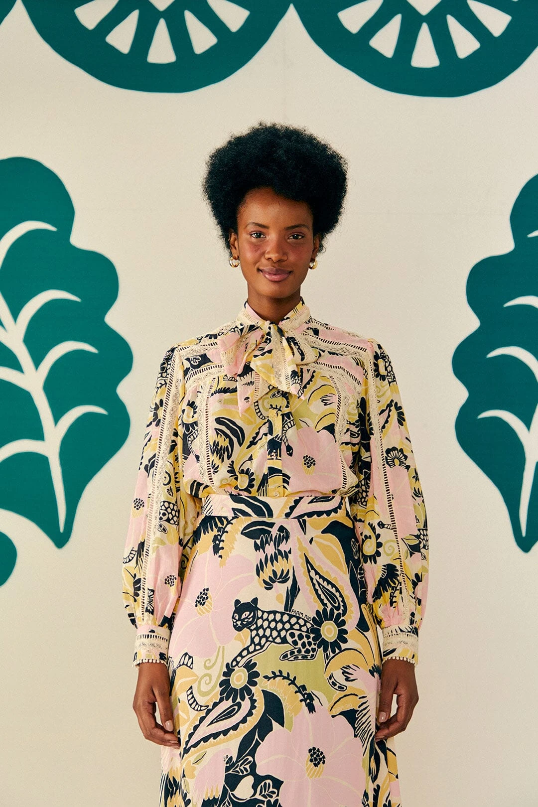 Farm Rio Sand Vintage Forest Blouse 1 Farm Rio Sand Vintage Forest Blouse