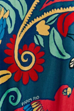 Farm Rio Blue Vintage Forest Lenzing™ Ecovero™ Viscose Mini Dress -Modern Dress World 308215 05