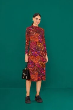 Farm Rio Leopard Hearts Jersey Dress -Modern Dress World 308218 02