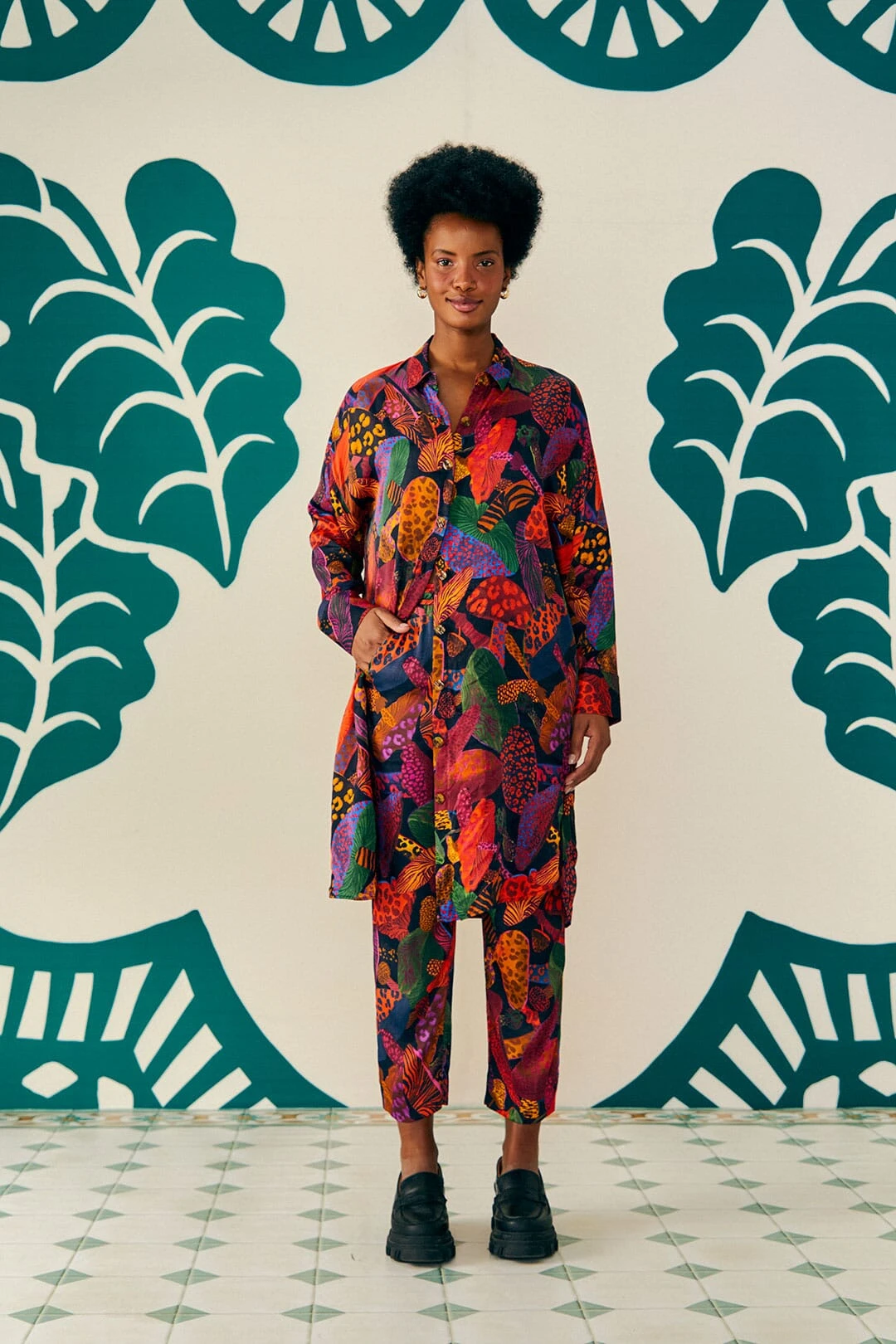 Farm Rio Leopard Mushroom Lenzing™ Ecovero™ Viscose Pants 1 Farm Rio Leopard Mushroom Lenzing™ Ecovero™ Viscose Pants