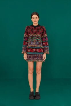 Farm Rio Black Night Sky Sweater -Modern Dress World 308284 03