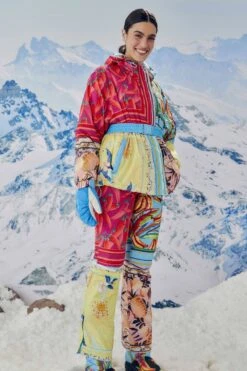 Farm Rio Mixed Scarves Ski Pants