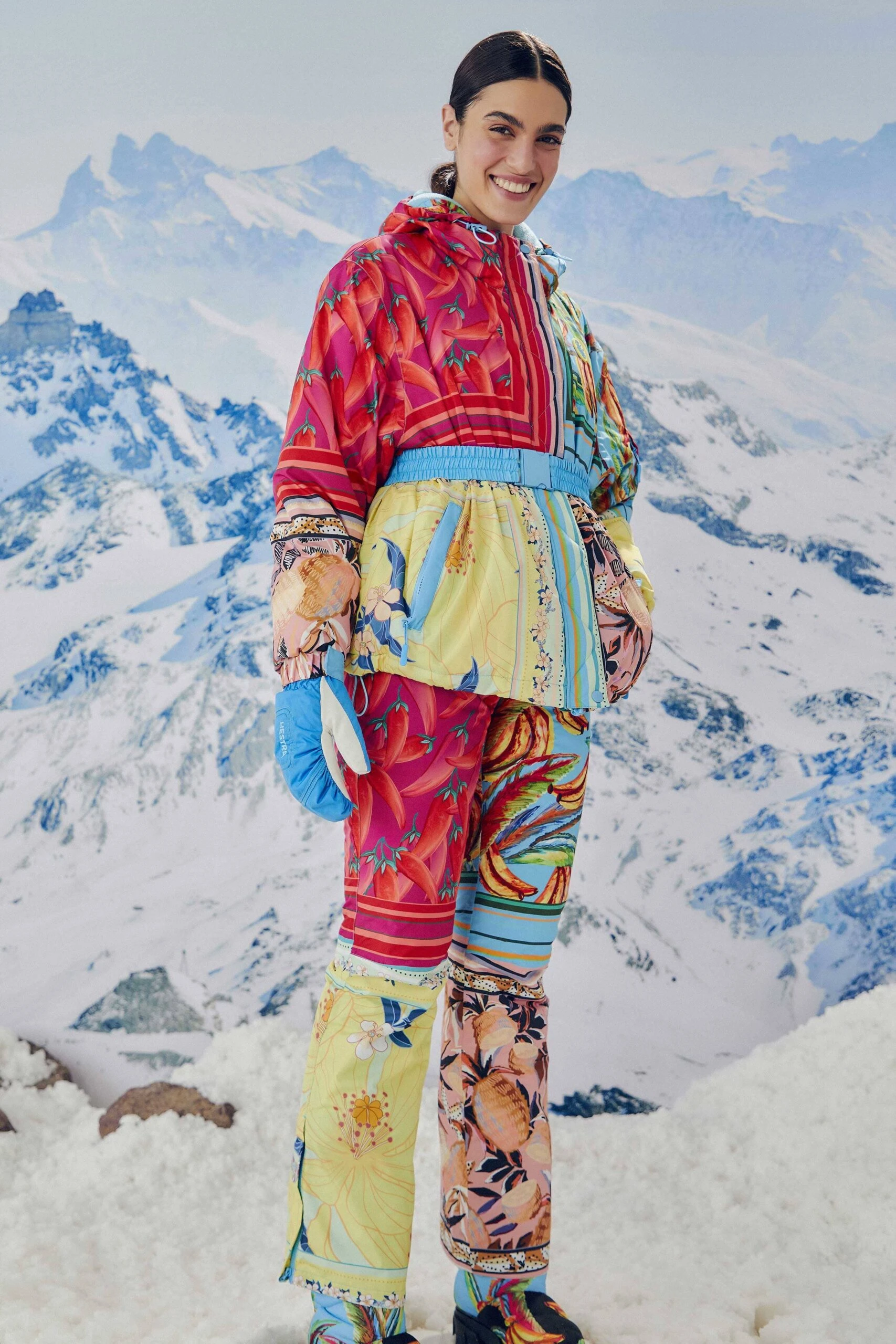 Farm Rio Mixed Scarves Ski Pants 1 Farm Rio Mixed Scarves Ski Pants