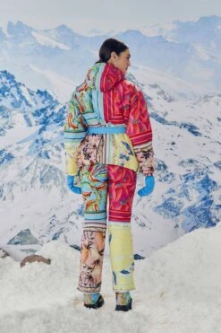 Farm Rio Mixed Scarves Ski Puffer Jacket -Modern Dress World 308309 05