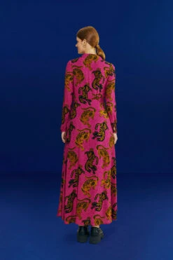 Farm Rio Pink Wild Leopards Maxi Dress 9 Farm Rio Pink Wild Leopards Maxi Dress -Modern Dress World 308345 04