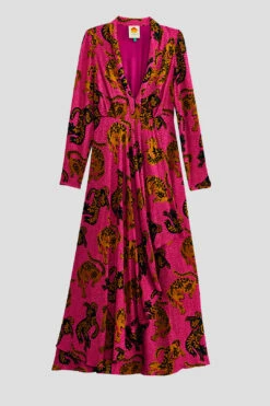 Farm Rio Pink Wild Leopards Maxi Dress 10 Farm Rio Pink Wild Leopards Maxi Dress -Modern Dress World 308345 06