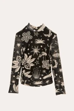 Black & White Cerrado Sky Tulle Blouse 9 Black & White Cerrado Sky Tulle Blouse -Modern Dress World 308525 05