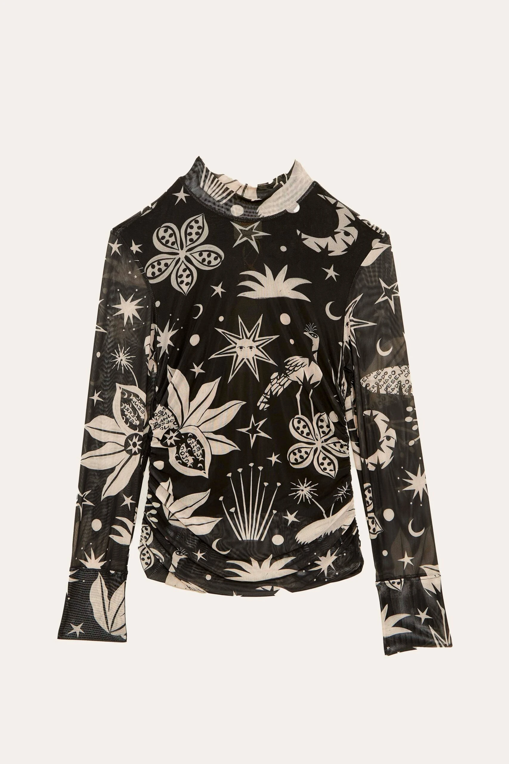 Black & White Cerrado Sky Tulle Blouse 5 Black & White Cerrado Sky Tulle Blouse - Image 5