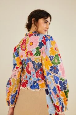 Farm Rio Sand Sunny Daisies Blouse -Modern Dress World 309082 05