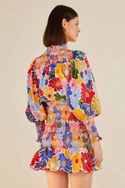 Farm Rio Sand Sunny Daisies Mini Dress -Modern Dress World 309084 03