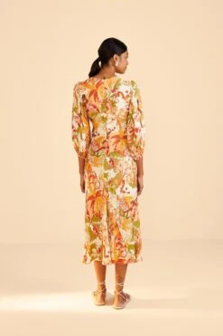 Farm Rio Sand Leopard Forest Midi Dress -Modern Dress World 309150 04