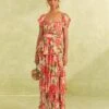 Farm Rio Pink Blooming Floral Maxi Dress