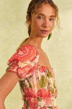 Farm Rio Pink Blooming Floral Maxi Dress -Modern Dress World 309161 03