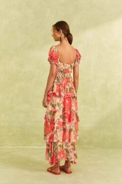 Farm Rio Pink Blooming Floral Maxi Dress -Modern Dress World 309161 04