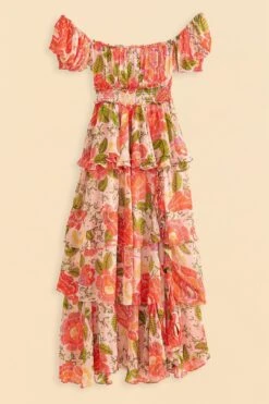 Farm Rio Pink Blooming Floral Maxi Dress -Modern Dress World 309161 06