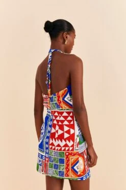 Farm Rio Off-White Pitta Colors Mini Dress 9 Farm Rio Off-White Pitta Colors Mini Dress -Modern Dress World 309169 04