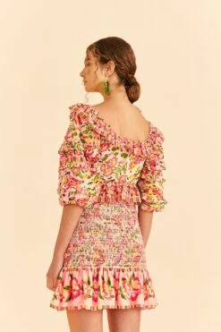 Farm Rio Pink Painted Bananas Top -Modern Dress World 309177 04