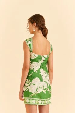 Farm Rio Green Lace Monsteras Mini Dress -Modern Dress World 309182 04
