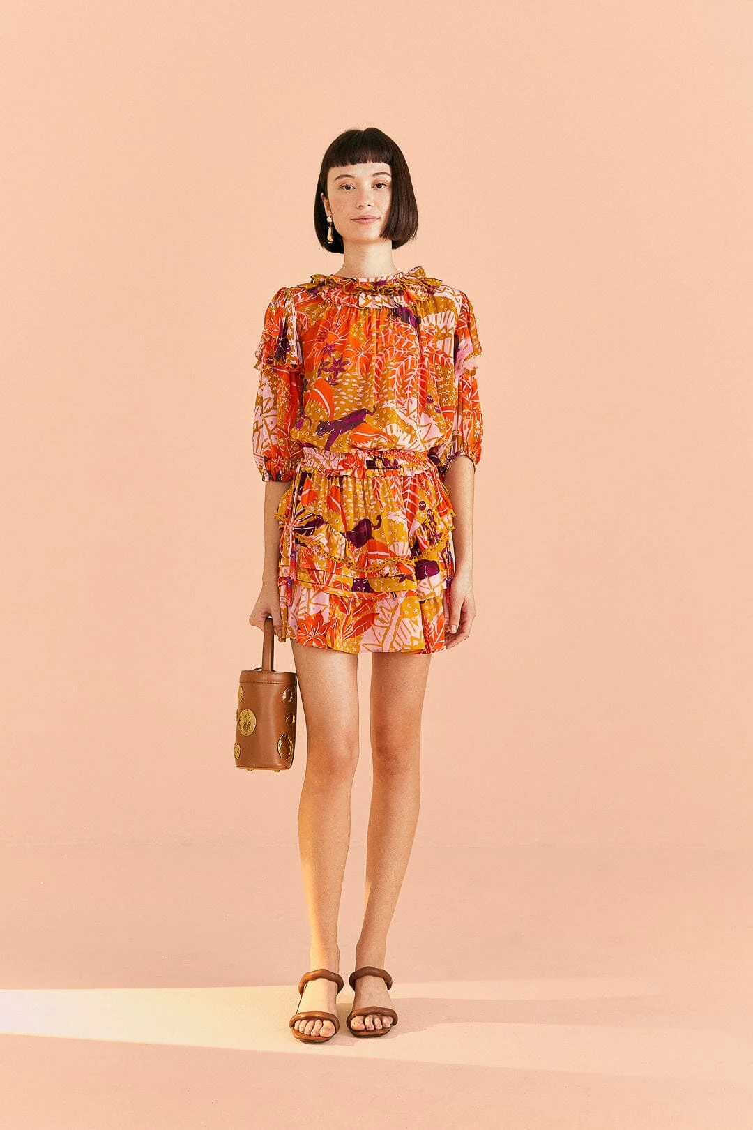 Farm Rio Beige Jungle Panther Blouse 2 Farm Rio Beige Jungle Panther Blouse - Image 2