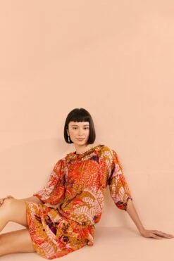 Farm Rio Beige Jungle Panther Blouse 7 Farm Rio Beige Jungle Panther Blouse -Modern Dress World 309188 03