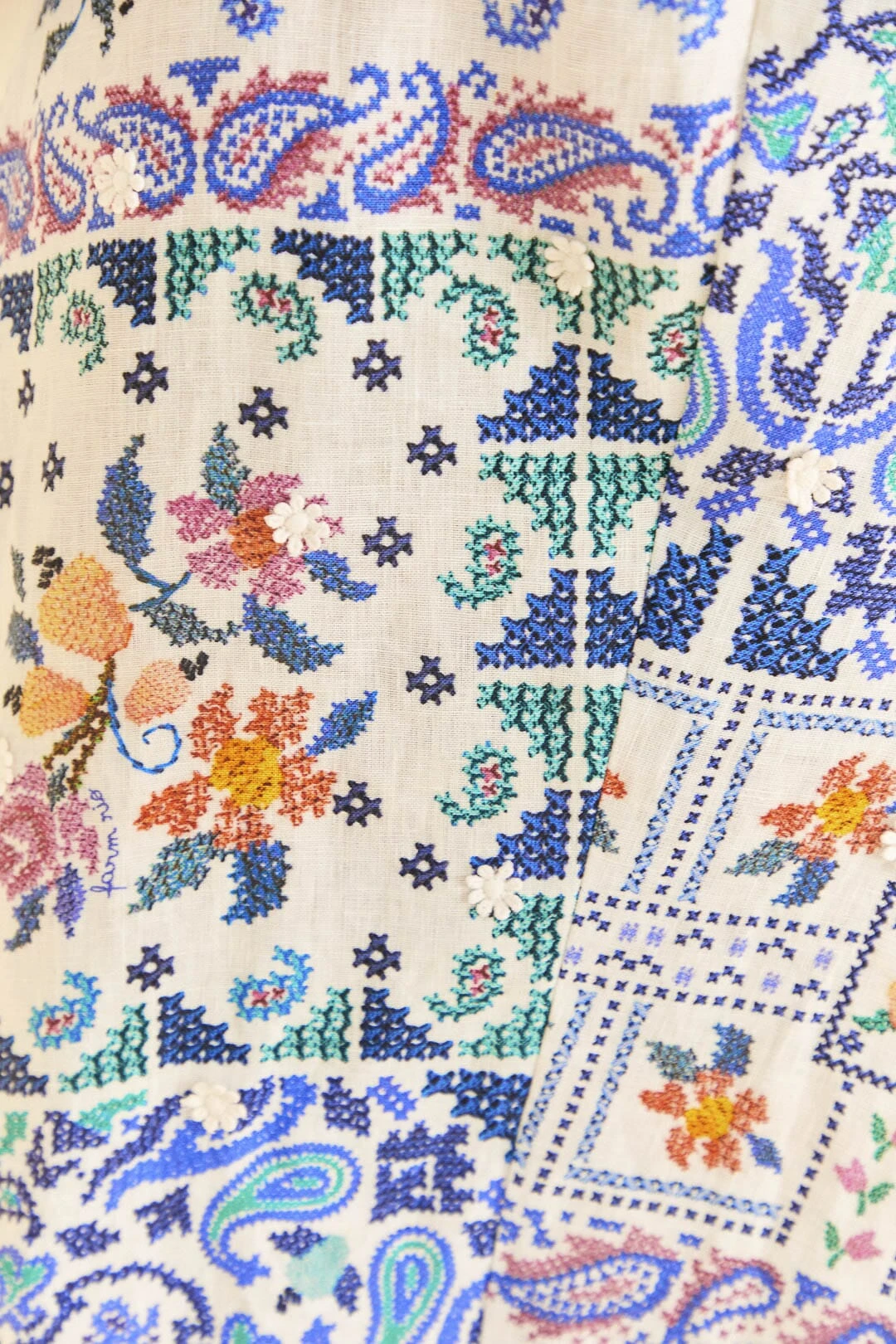 Farm Rio Off-White Romantic Bandanas Midi Dress 4 Farm Rio Off-White Romantic Bandanas Midi Dress - Image 4