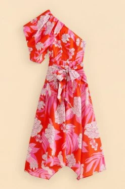 Farm Rio Red Dewdrop Floral Midi Dress -Modern Dress World 309194 06