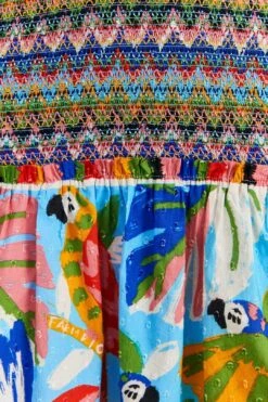 Farm Rio Colorful Forest V Neck Mini Dress -Modern Dress World 309198 05