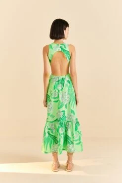 Farm Rio Green Dewdrop Floral Midi Dress 7 Farm Rio Green Dewdrop Floral Midi Dress -Modern Dress World 309210 03