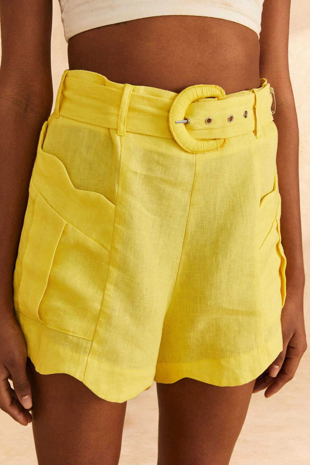 Farm Rio Bright Yellow Shorts 3 Farm Rio Bright Yellow Shorts - Image 3