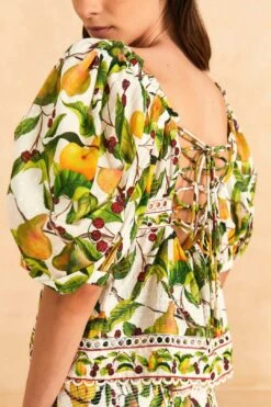 Farm Rio Off-White Fruit Orchard Blouse -Modern Dress World 309214 03