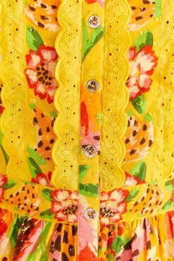Farm Rio Yellow Fruits Paradise Blouse 9 Farm Rio Yellow Fruits Paradise Blouse -Modern Dress World 309219 05