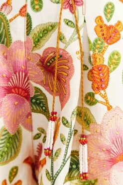 Farm Rio Off-White Macaw Bloom Shorts -Modern Dress World 309223 05