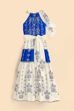 Farm Rio Navy Blue Embroidered Jungle Scarf Maxi Dress 8 Farm Rio Navy Blue Embroidered Jungle Scarf Maxi Dress -Modern Dress World 309237 05