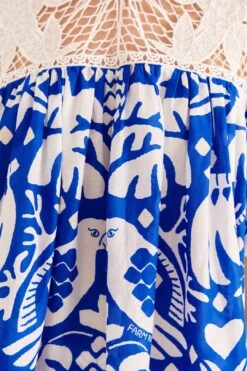 Farm Rio Navy Blue Jungle Scarf Blouse 10 Farm Rio Navy Blue Jungle Scarf Blouse -Modern Dress World 309249 05