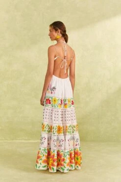 Farm Rio Red Mixed Neon Floral Maxi Dress -Modern Dress World 309253 04