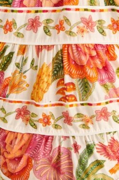 Farm Rio Off-White Macaw Bloom Mini Dress -Modern Dress World 309266 05