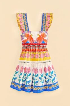 Farm Rio Off-White Vivid Garden Organic Cotton Mini Dress 11 Farm Rio Off-White Vivid Garden Organic Cotton Mini Dress -Modern Dress World 309267 06