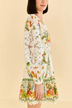 Farm Rio Off-White Tropical Romance Scarf Mini Dress 8 Farm Rio Off-White Tropical Romance Scarf Mini Dress -Modern Dress World 309269 03