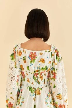 Farm Rio Off-White Tropical Romance Scarf Mini Dress 10 Farm Rio Off-White Tropical Romance Scarf Mini Dress -Modern Dress World 309269 05