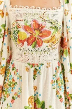 Farm Rio Off-White Tropical Romance Scarf Mini Dress 11 Farm Rio Off-White Tropical Romance Scarf Mini Dress -Modern Dress World 309269 06