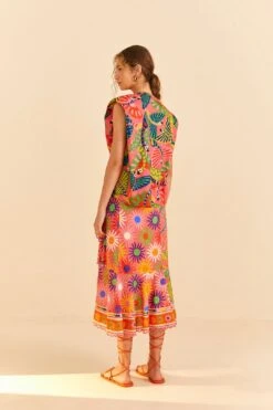 Farm Rio Coral Graphic Macaws Organic Cotton T-Shirt -Modern Dress World 309282 04