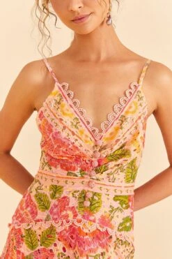 Farm Rio Pink Blooming Floral Midi Dress -Modern Dress World 309286 03