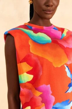 Farm Rio Red Ombre Chita T-Shirt Dress 8 Farm Rio Red Ombre Chita T-Shirt Dress -Modern Dress World 309290 03