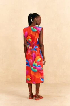 Farm Rio Red Ombre Chita T-Shirt Dress 9 Farm Rio Red Ombre Chita T-Shirt Dress -Modern Dress World 309290 04