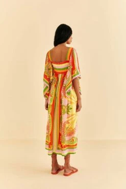 Farm Rio Beach Toucans Scarf Midi Dress 9 Farm Rio Beach Toucans Scarf Midi Dress -Modern Dress World 309297 04