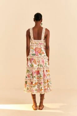 Farm Rio Off-White Macaw Bloom Midi Dress -Modern Dress World 309302 04