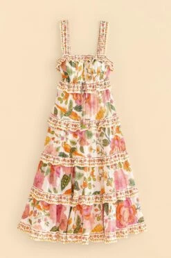 Farm Rio Off-White Macaw Bloom Midi Dress -Modern Dress World 309302 06